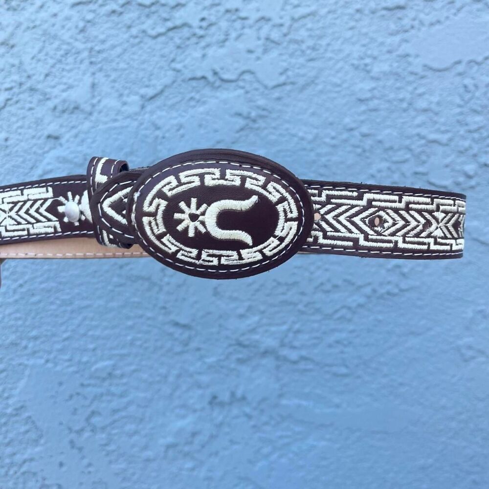 Western Belt leather Size 24 XXSSpurs buckle cowgirl